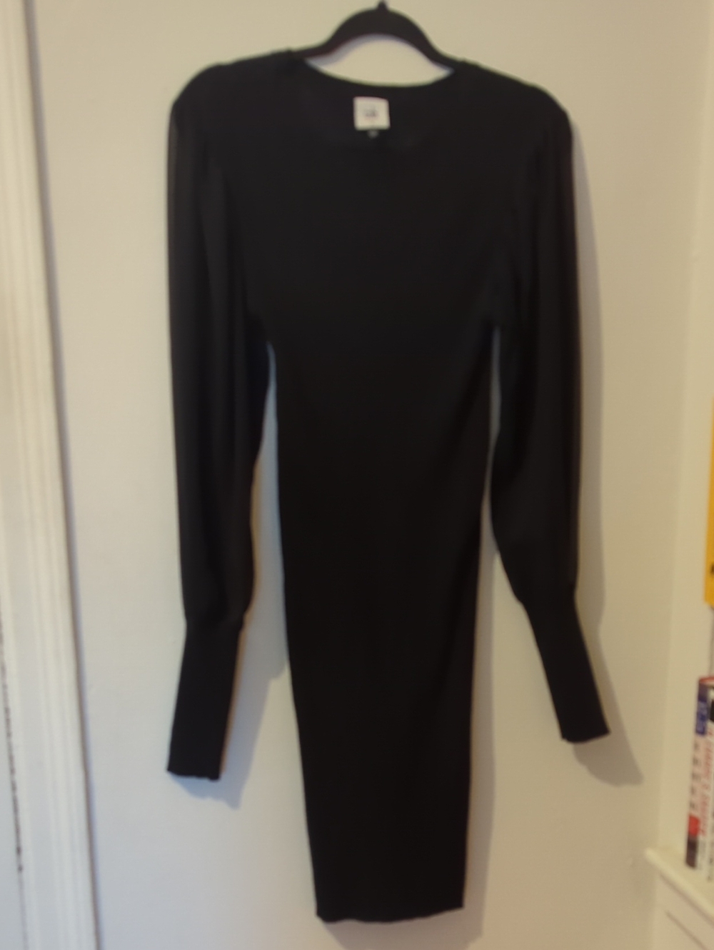 NWOT CAbi Black Knitted Mini Dress Size M